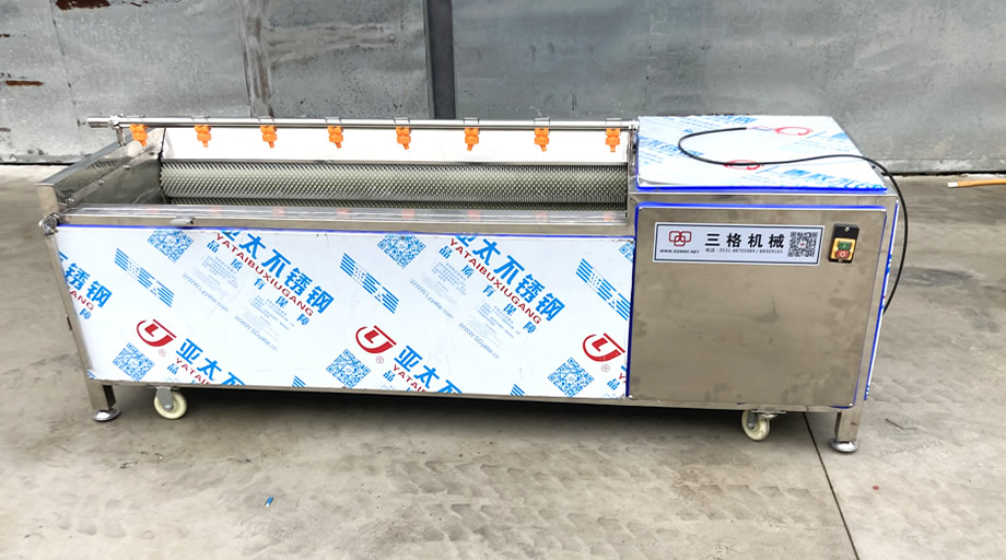 毛辊清洗机_土豆清洗机_红薯清洗机_萝卜清洗机_去皮机